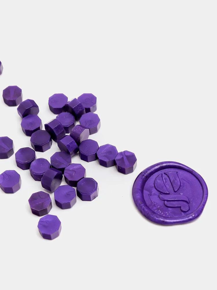 Сургуч в гранулах цвет "Фиолетовый" 100 штук в упаковке #1