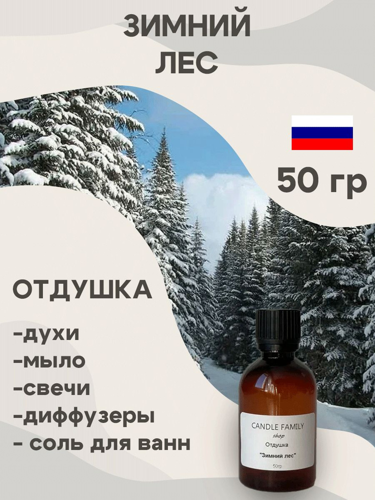 Отдушка для свечей Зимний лес 50 мл, Аромат для мыла и диффузоров Россия  #1