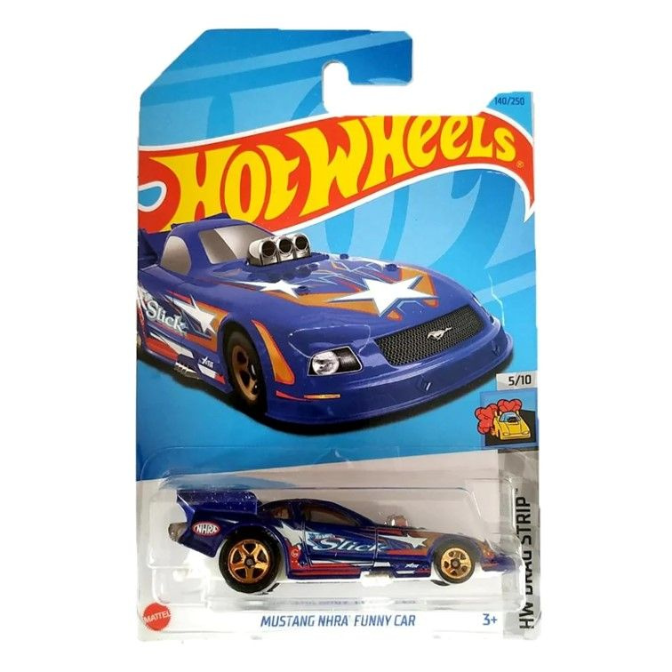 HKK04 Машинка металлическая игрушка Hot Wheels коллекционная модель Mustang NHRA Funny Car синий  #1