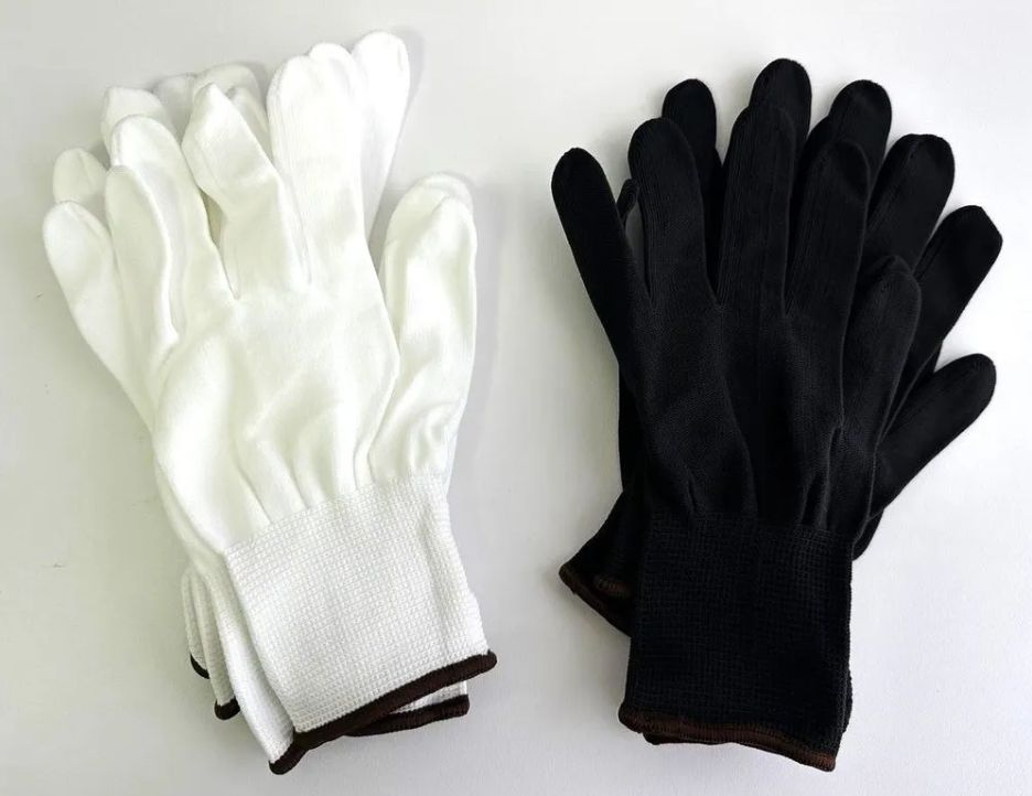 Перчатки для оклейки 2 пары (Черные+Белые) #1