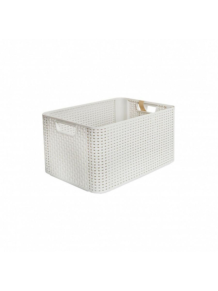 Корзина RATTAN STYLE BOX L кремовая #1