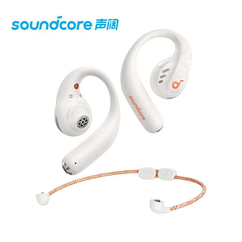 soundcore Наушники беспроводные с микрофоном, Bluetooth, белый #1