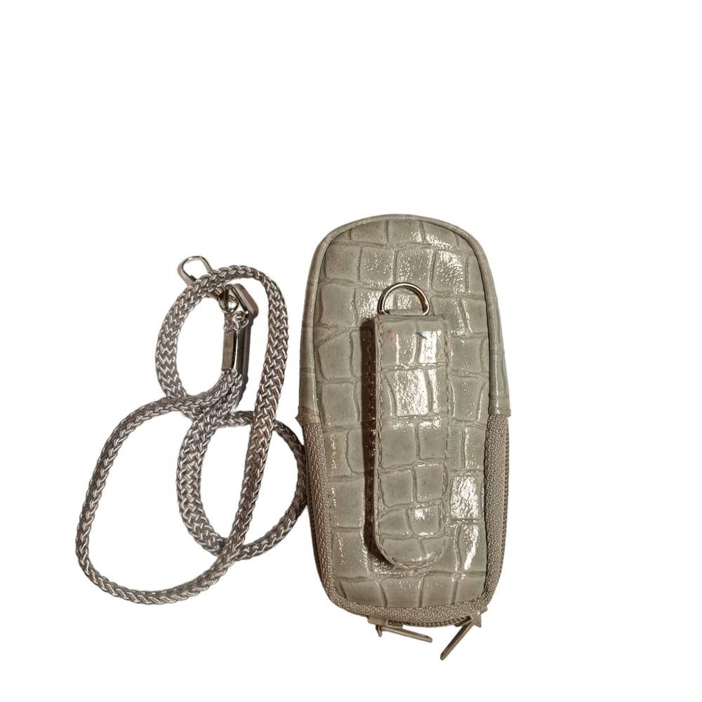 Кожаный чехол для телефона Panasonic G60 "Alan-Rokas" серия "Zebra" (серый) натуральная кожа  #1