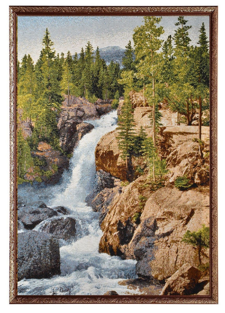 Картина "Гобеленовая картина "Горный водопад"", 70  х 50 см #1