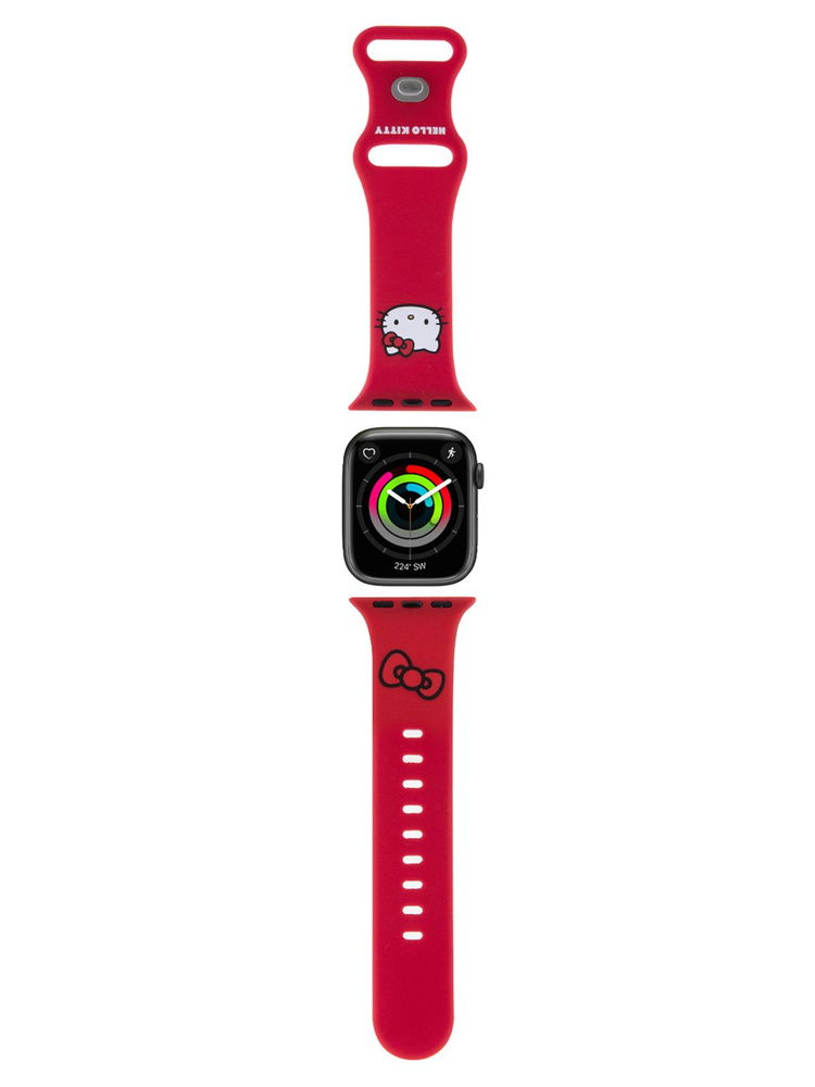 Ремешок Hello Kitty Liquid silicone для Apple Watch 41 40 38 mm на умные часы Эпл Вотч серии 3, 4, 5, #1