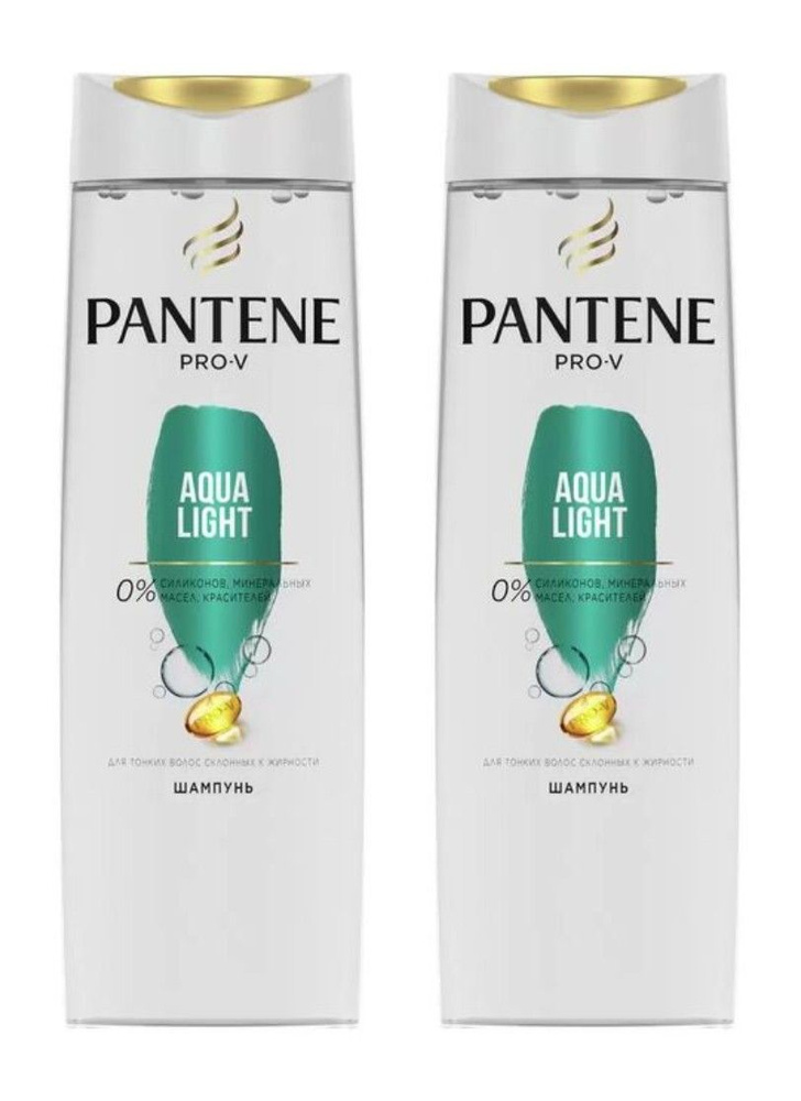 Pantene Шампунь для тонких волос склонных к жирности Aqua Light, 400 мл, 2 шт  #1