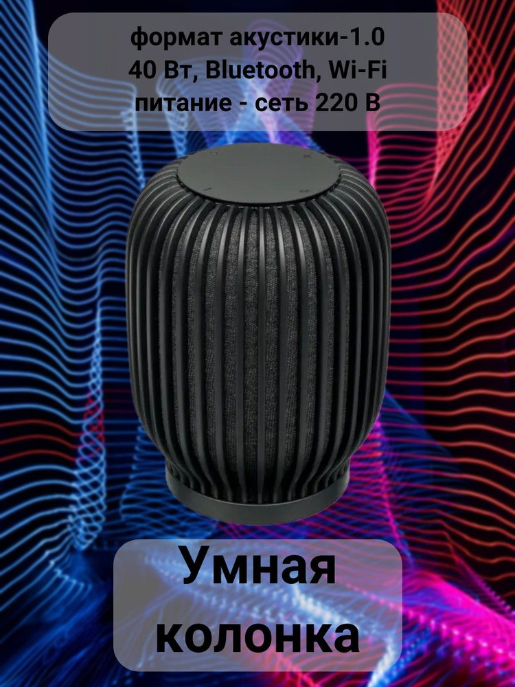 Умная колонка, формат акустики-1.0, 40 Вт, Bluetooth, Wi-Fi, питание - сеть 220 В  #1