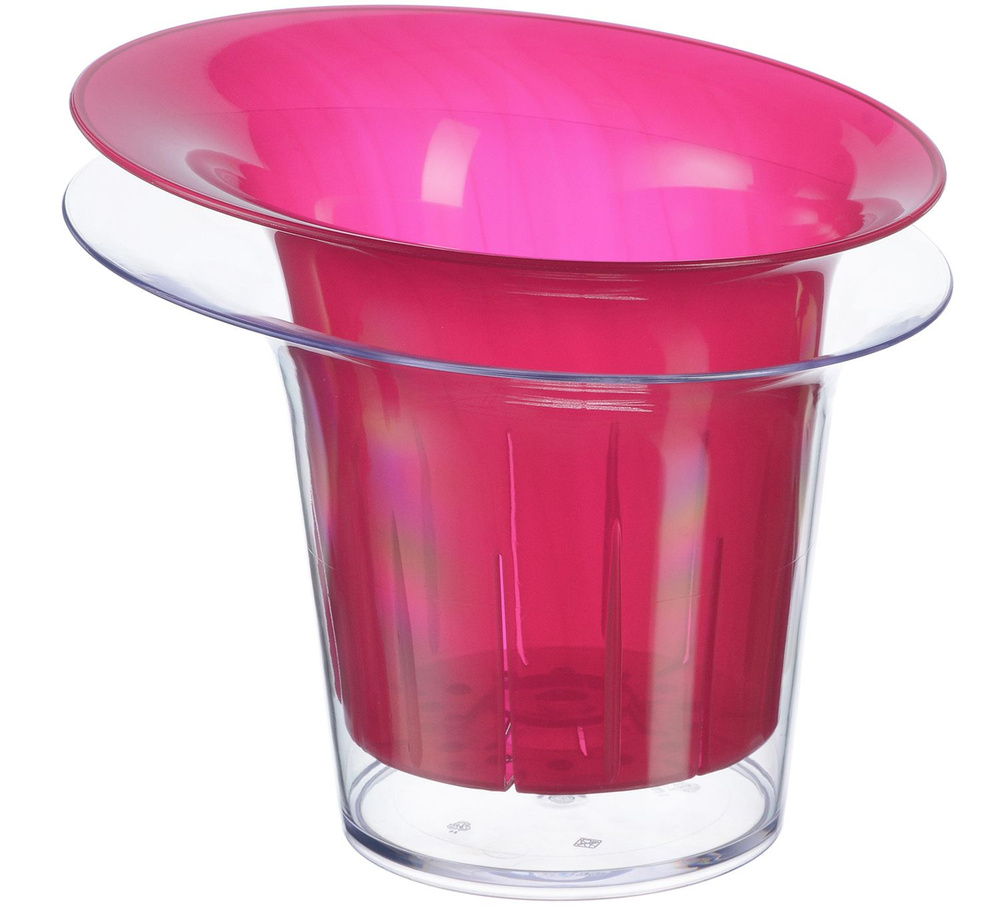 Кашпо для орхидеи АДЕЛЬ 1л малиновый/прозрачный - купить с доставкой по ...