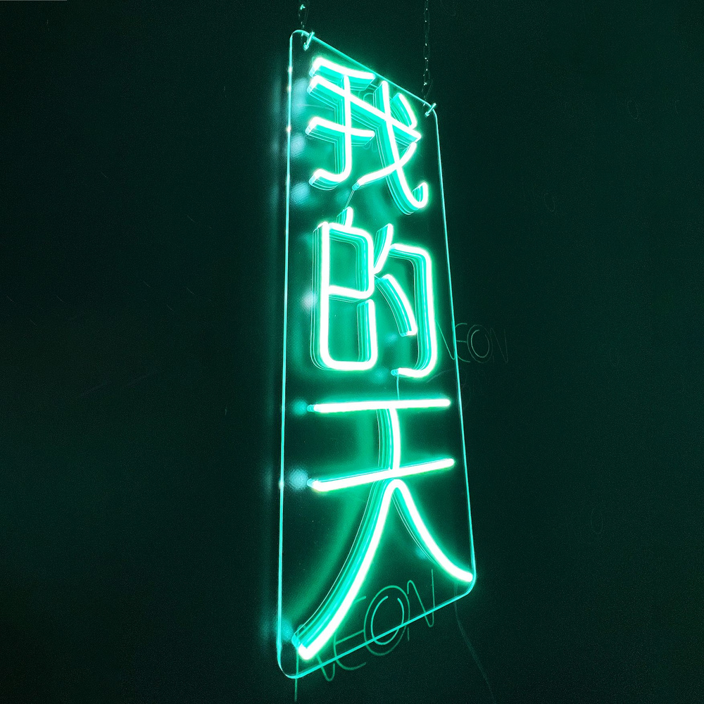 Неоновый светильник / Неоновая светодиодная японская вывеска на стену / Настенная неоновая лампа иероглифы, #1
