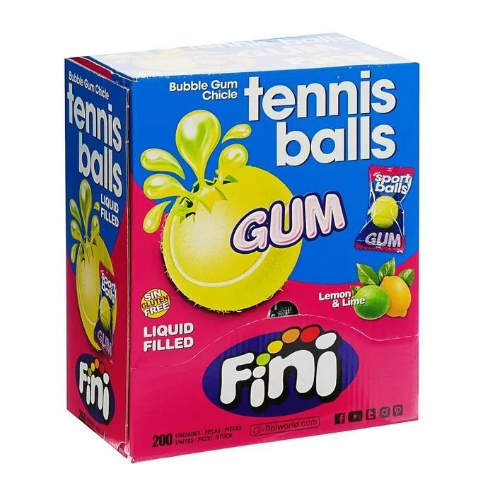 Жевательная резинка Fini Tennis Balls, 200 шт по 5г #1