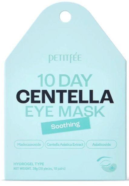 PETITFEE, Успокаивающие гидрогелевые патчи - 10 Day Centella Eye Mask Soothing  #1