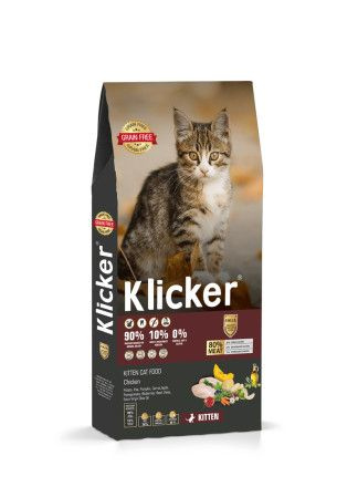Сухой корм Klicker с курицей для котят - Klicker Kitten Chicken, 12 кг #1