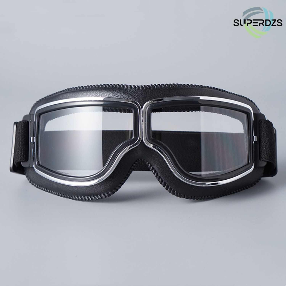 Очки для водителя Кожаные мотоциклетные очки в стиле ретроsuperDZS ...