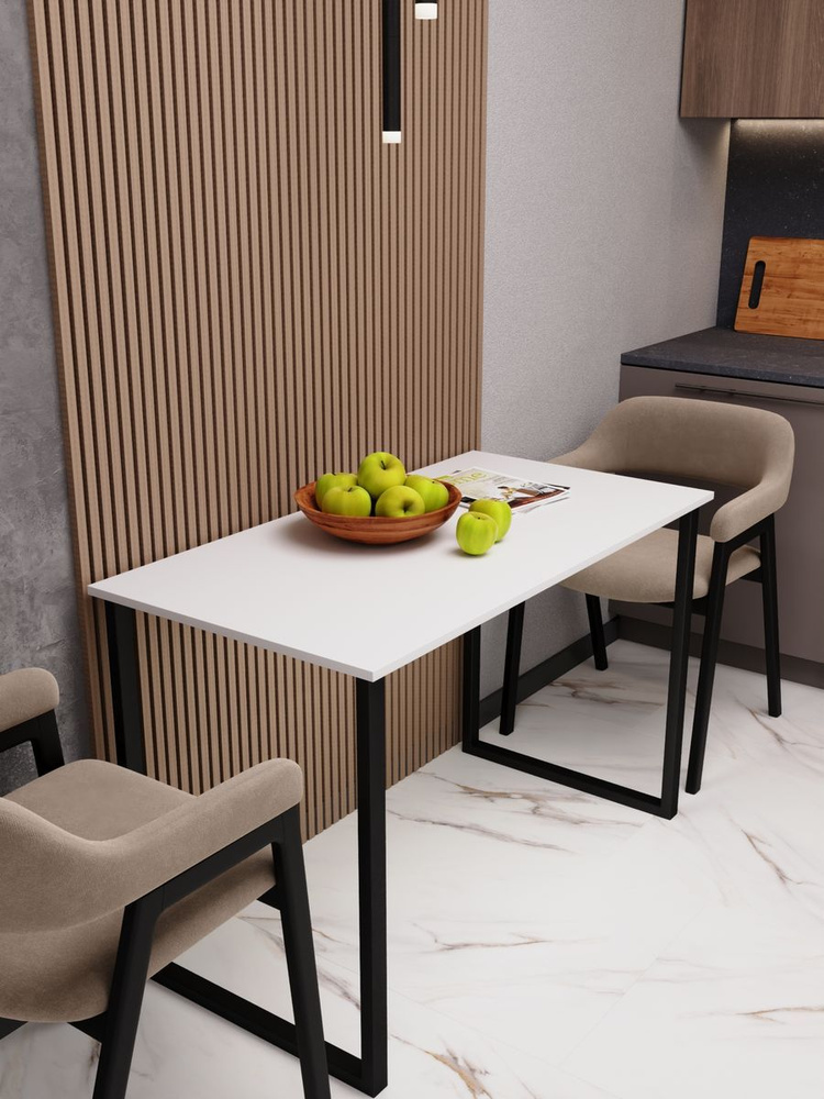 LARINLOFT Стол обеденный кухонный прямоугольный белый, мебель для дома и дачи, для маникюра, письменный, #1