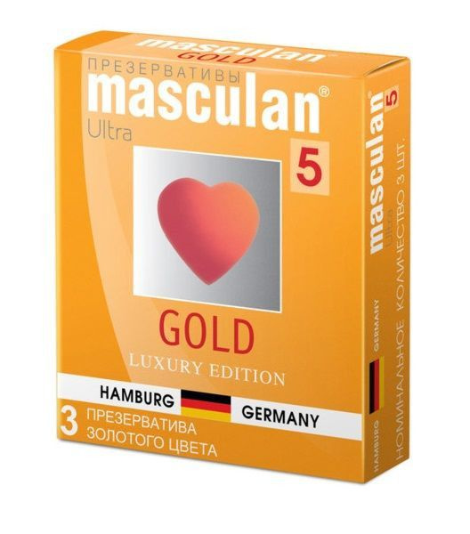 Презервативы Masculan Ultra 5 Gold с ароматом ванили - 3 шт., 51993 #1