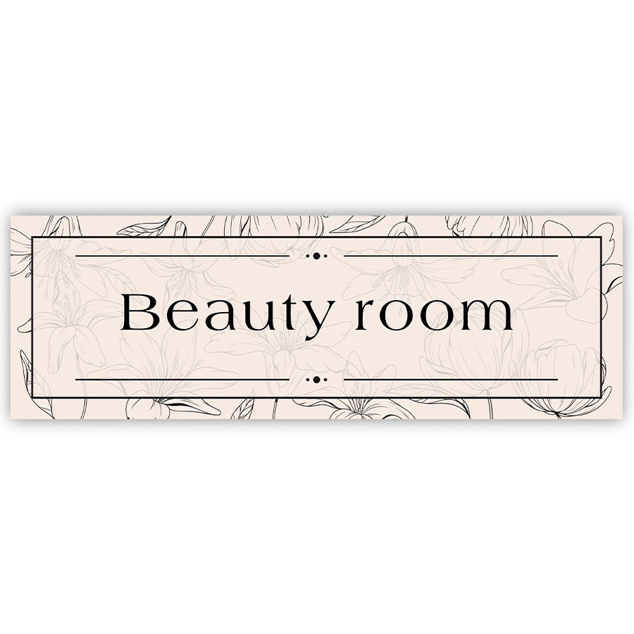 Табличка, на дверь, в салон красоты, BR. BEAUTY ROOM, Beauty room, 30x10 см  #1