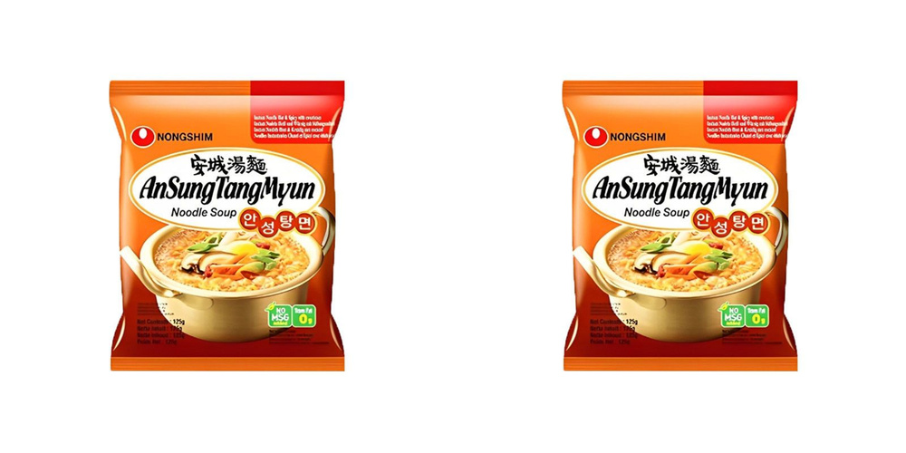 Nongshim Лапша быстрого приготовления сушеная Ансонтангмён, 125 гр, 2 шт  #1