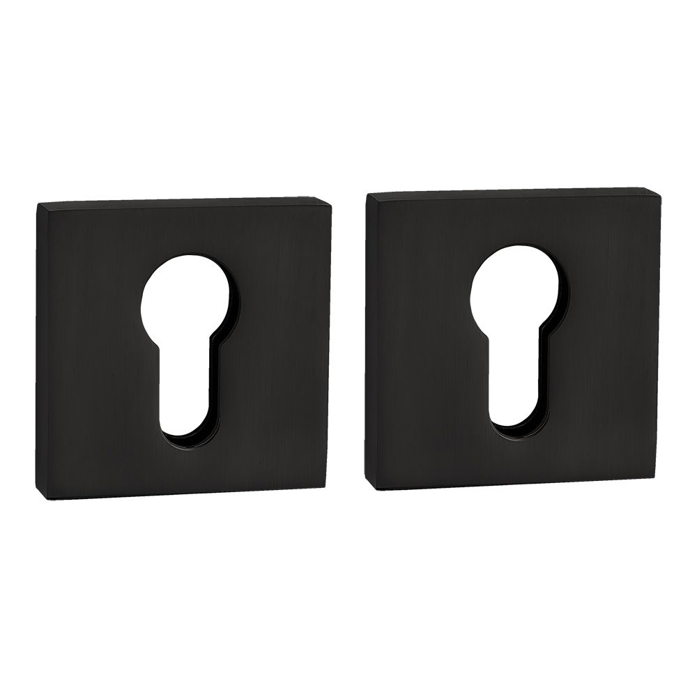Дверные накладки под цилиндр PUERTO 03 черные -2 шт. #1