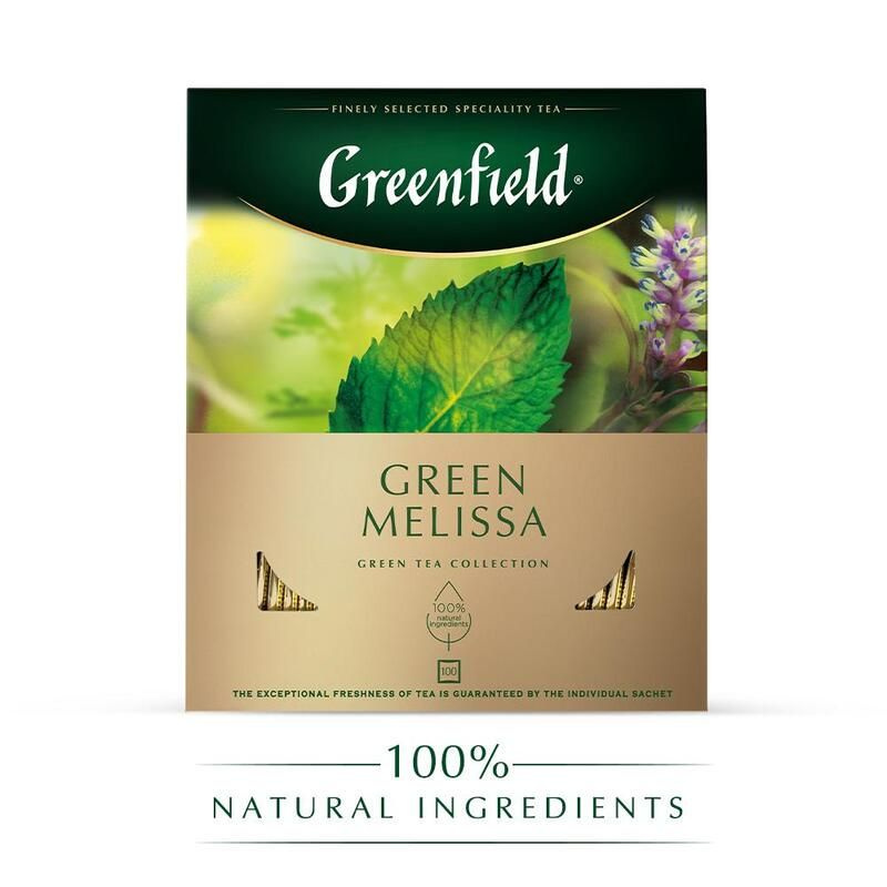 Чай Greenfield Green Melissa зеленый 100 пакетиков #1