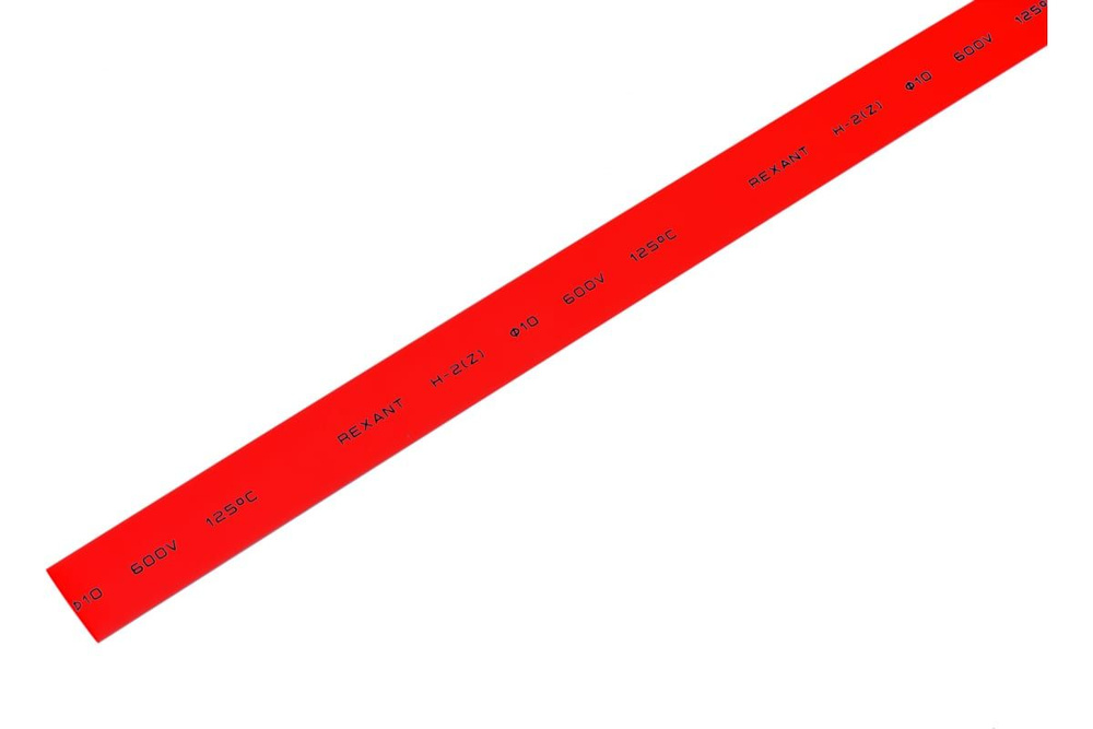 Трубка термоусаживаемая 10/5 мм красная REXANT (комплект 8 шт)  #1