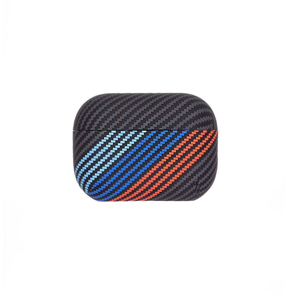 Чехол для наушников AirPods Pro 2 с LUXO c ремнем (шнурком) для переноски / Голубо-сине-красный  #1