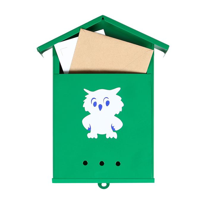 Ящик почтовый без замка (с петлёй), вертикальный, Домик , МИКС  #1