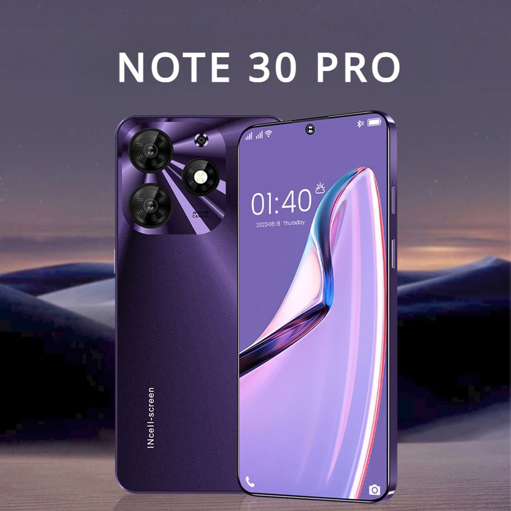 ZUNYI Смартфон Note 30 Pro , Высокий экран 6,8 дюйма, поддерживает быструю зарядку, русский языка 12/256 #1