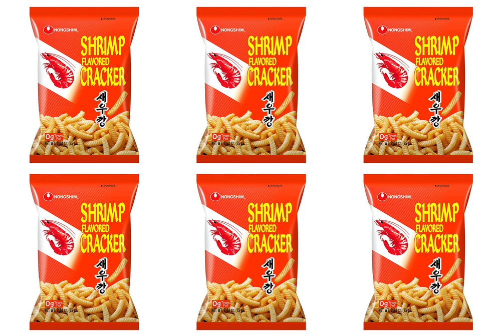 Nongshim Чипсы креветочные запеченые, 75 г, 6 уп #1