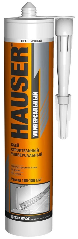 Клей строительный (жидкие гвозди) Универсальный Hauser, Прозрачный, 285 г, экологически безопасный, быстрая #1