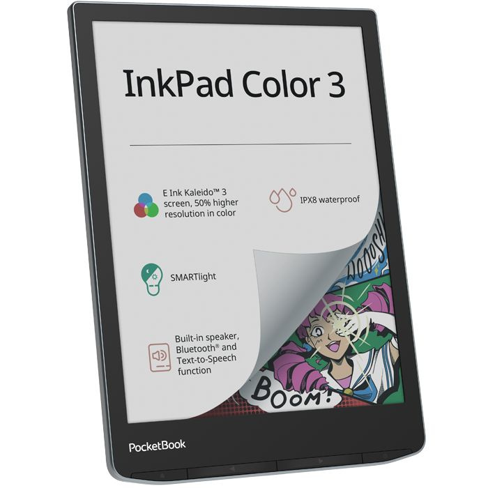 Цветная Электронная книга PocketBook 743K3 InkPad Color 3 Stormy Sea с системой подсветки и регулируемой #1