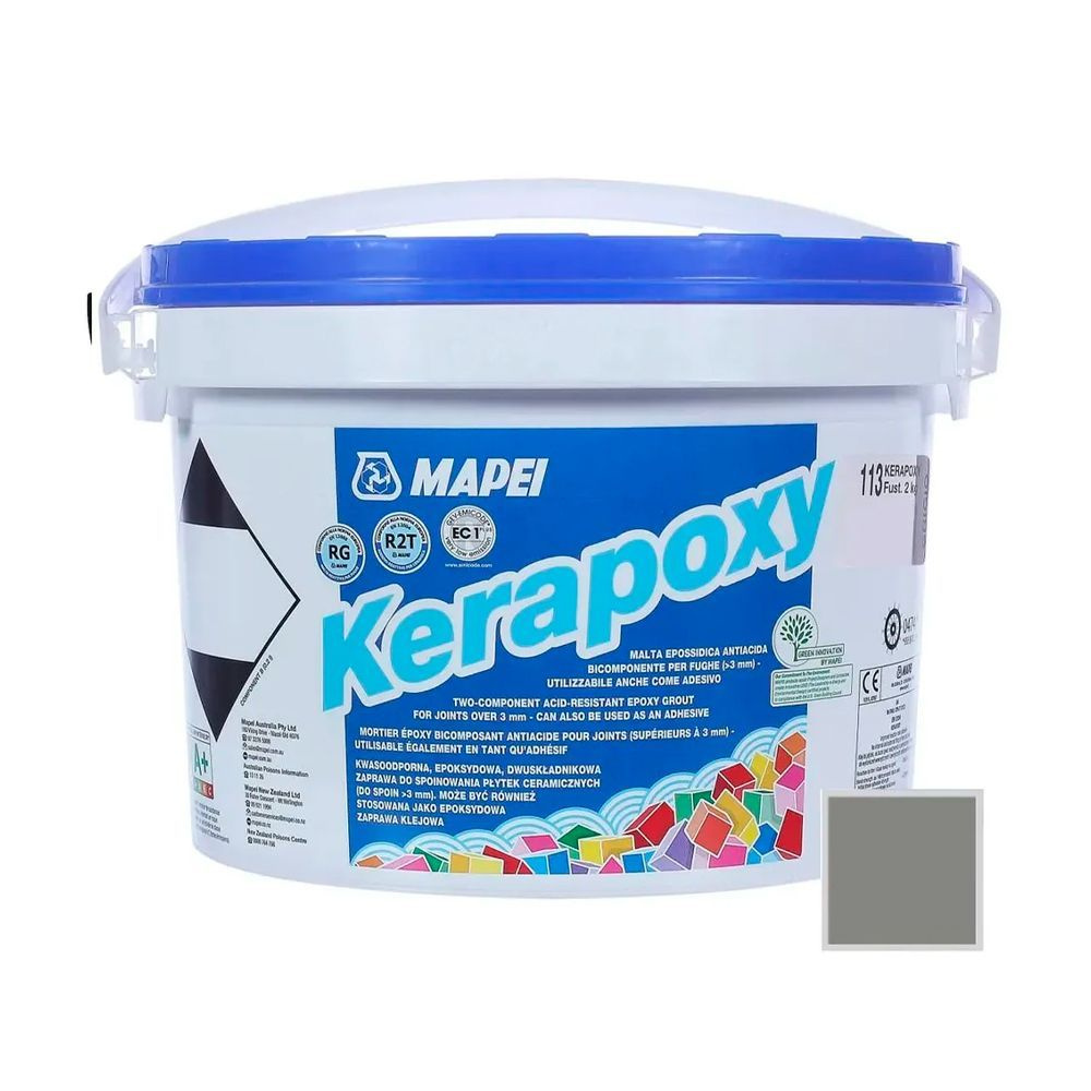 Эпоксидная затирка Mapei Kerapoxy №113 темно-серый 2 кг 4511302 #1