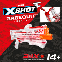 Игровой набор с бластером ZURU X-SHOT Ragequit с 24 мягкими шариками, игрушки для мальчиков, 8+, 36498