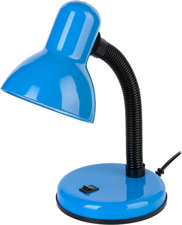 Лампа настольная на основании, светильник синий Е27 60 Вт  #1