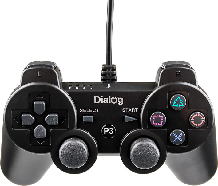 Геймпад DIALOG GP-A17 Action - вибрация, 12 кнопок, PC USB/PS3, черный #1