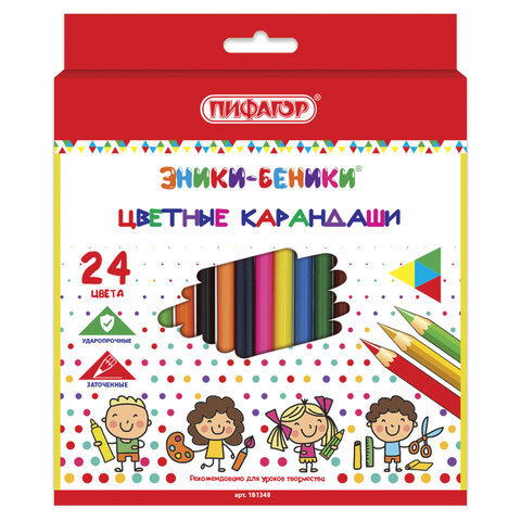 Пифагор Набор карандашей, вид карандаша: Цветной, 24 шт. #1