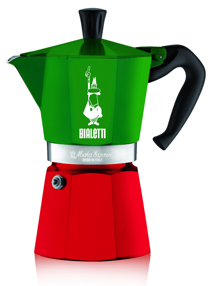 Гейзерная кофеварка Bialetti Moka Express триколор 6 порций #1