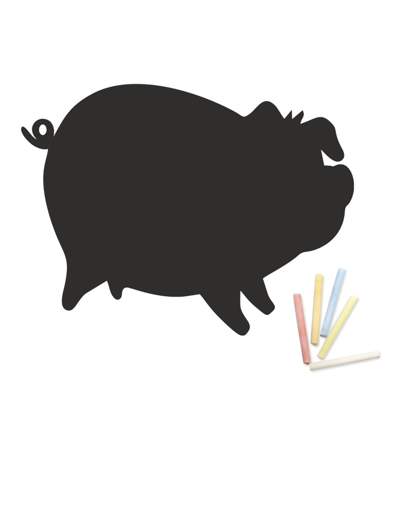 Магнитная меловая доска Doski4you "Свинка №2" для рисования на холодильник + мел / детская грифельная #1