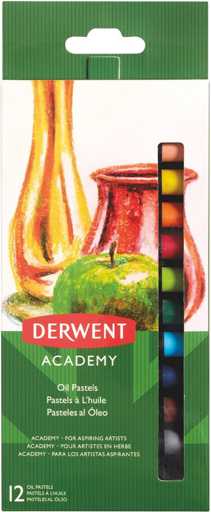 Краска пастель Derwent Academy, масляная, 1025075, 12 цветов #1