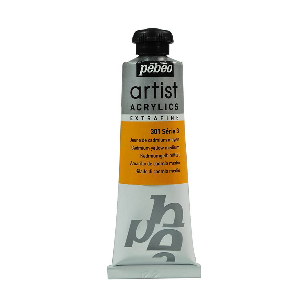 Краска акриловая Artist Acrylics extra fine №3 37 мл 908-301 кадмий желтый средний, 1 шт. в заказе  #1
