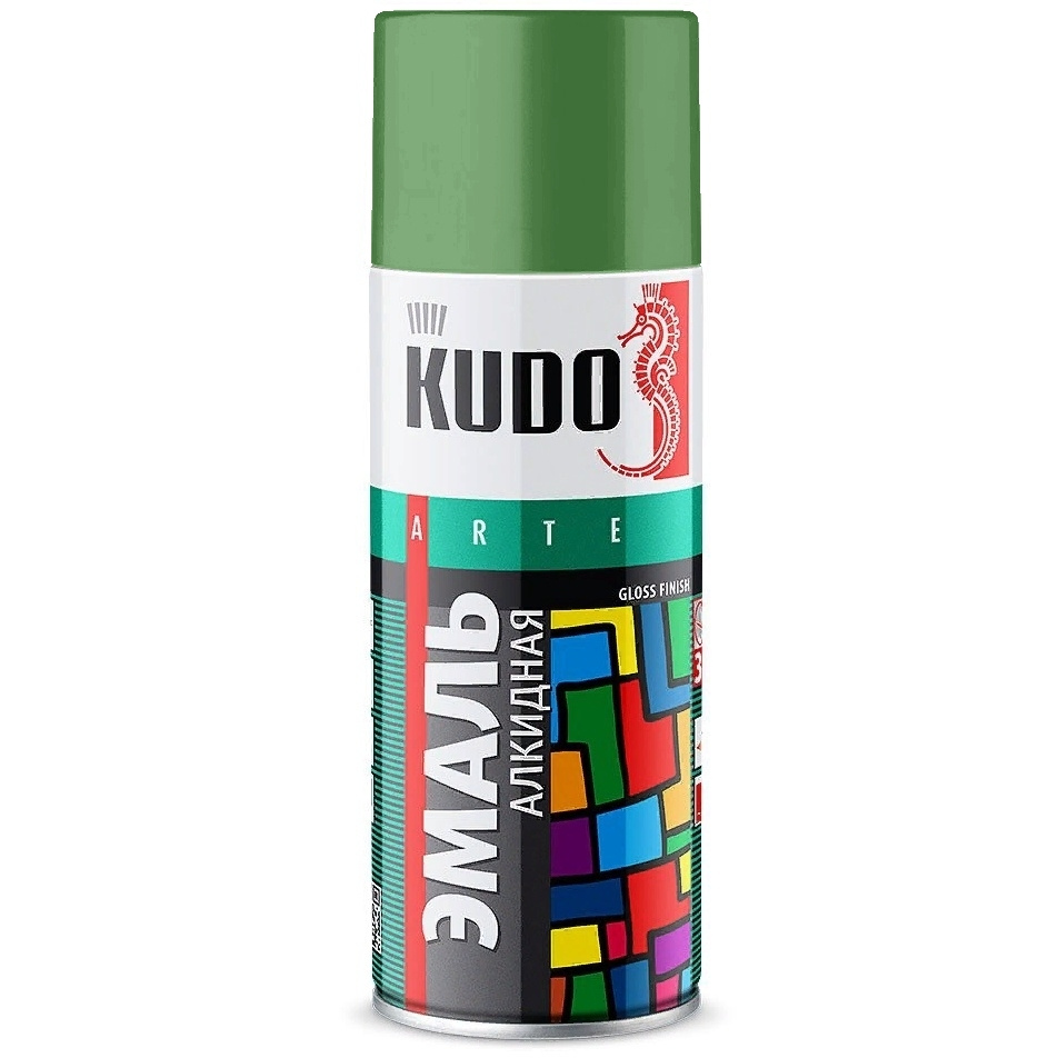 KUDO Аэрозольная краска Гладкая, Алкидная, Глянцевое покрытие, 0.52 л  #1