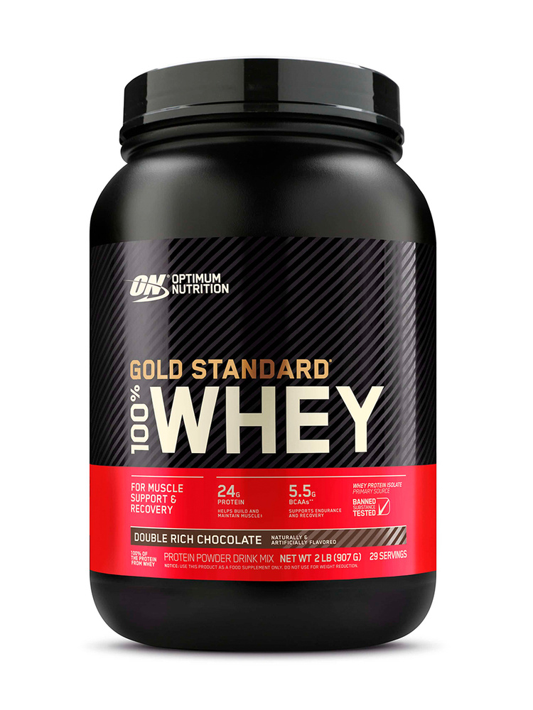 Сывороточный протеин Optimum Nutrition Gold Standard 100% Whey 909 гр Двойной насыщенный шоколад  #1