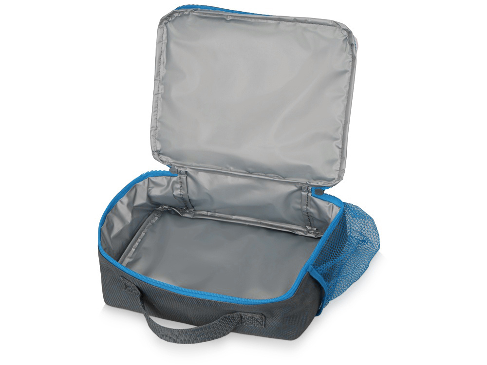 Изотермическая сумка-холодильник "Breeze" на 4 л для ланч-бокса, цвет серый/голубой  #1