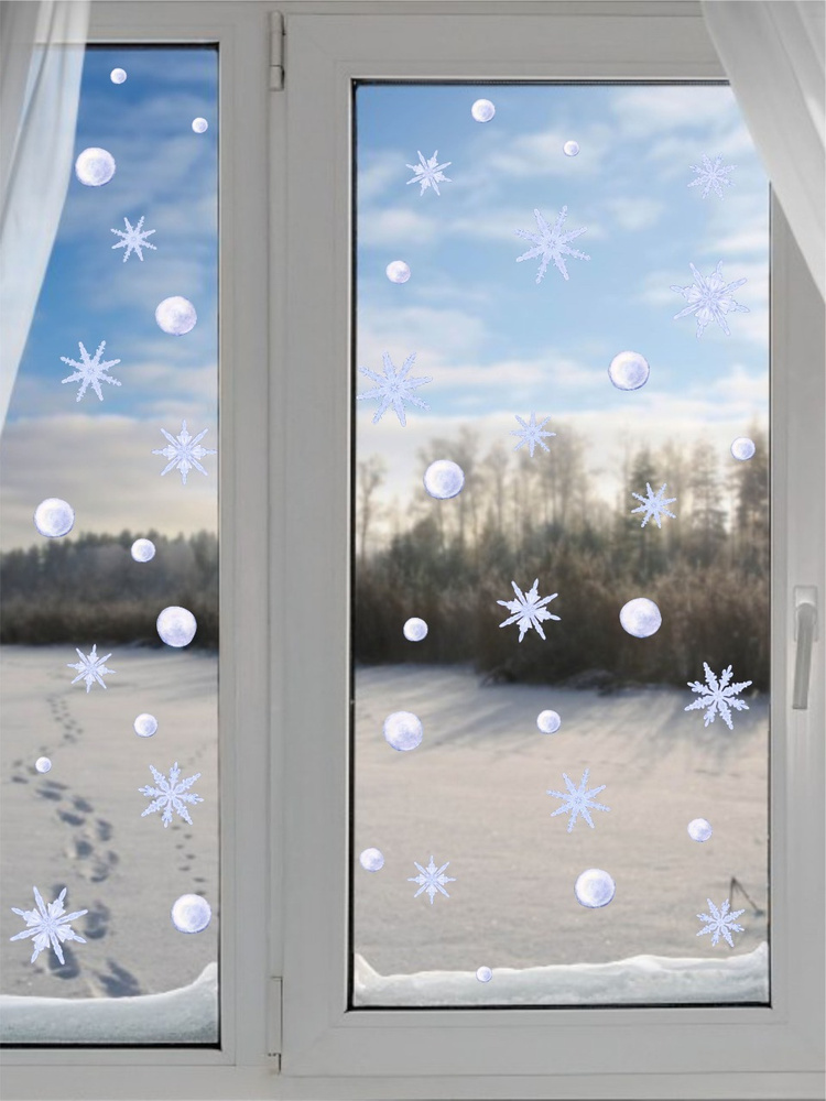 Как украсить окно на Новый год: декорируем вместе