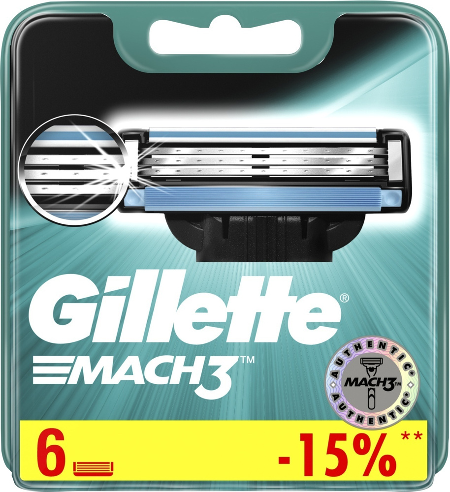 Сменные кассеты Gillette Mach3 6 шт #1