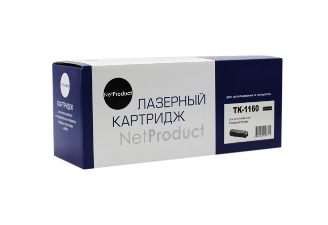 Тонер-картридж лазерный NetProduct TK-1160 для Kyocera P2040dn/P2040dw, черный  #1