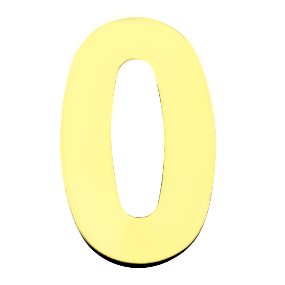 Номер дверной "0" металл, клеевая основа PB (золото) MARLOK #1