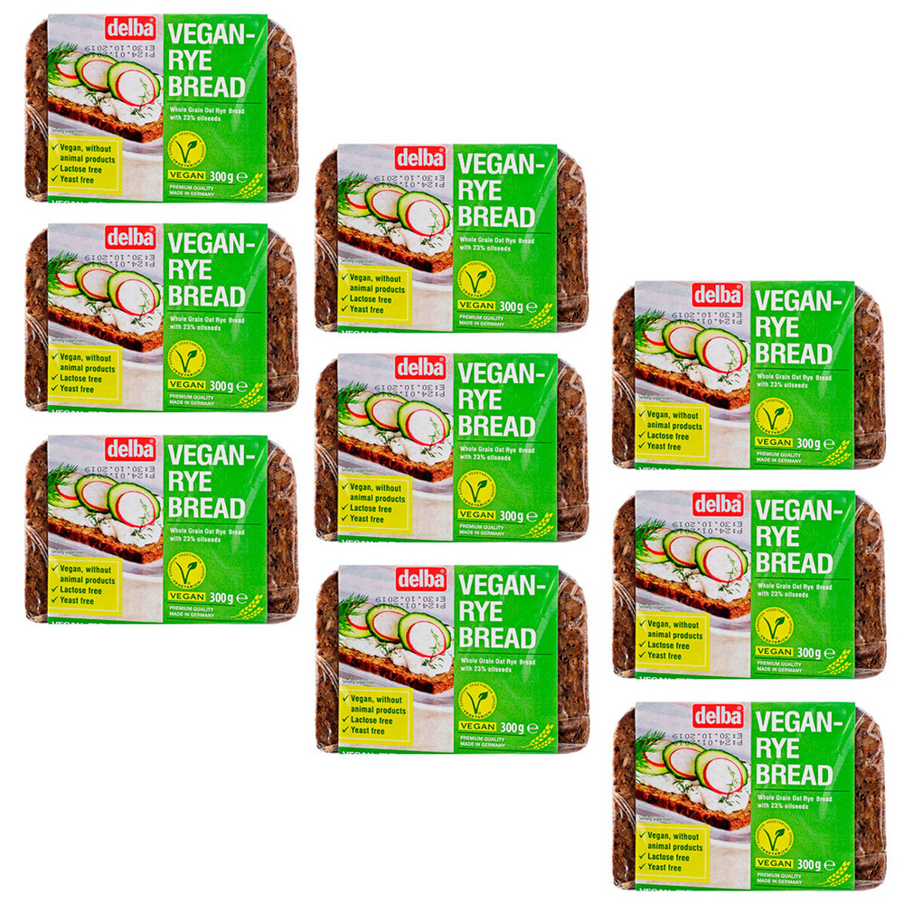 Хлеб Delba цельнозерновой вегетарианский со злаками, упаковка 9 шт по 300 грамм  #1
