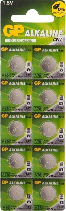 Набор алкалиновых дисковых батареек "GP Batteries", LR44 тип A76, 10 шт  #1