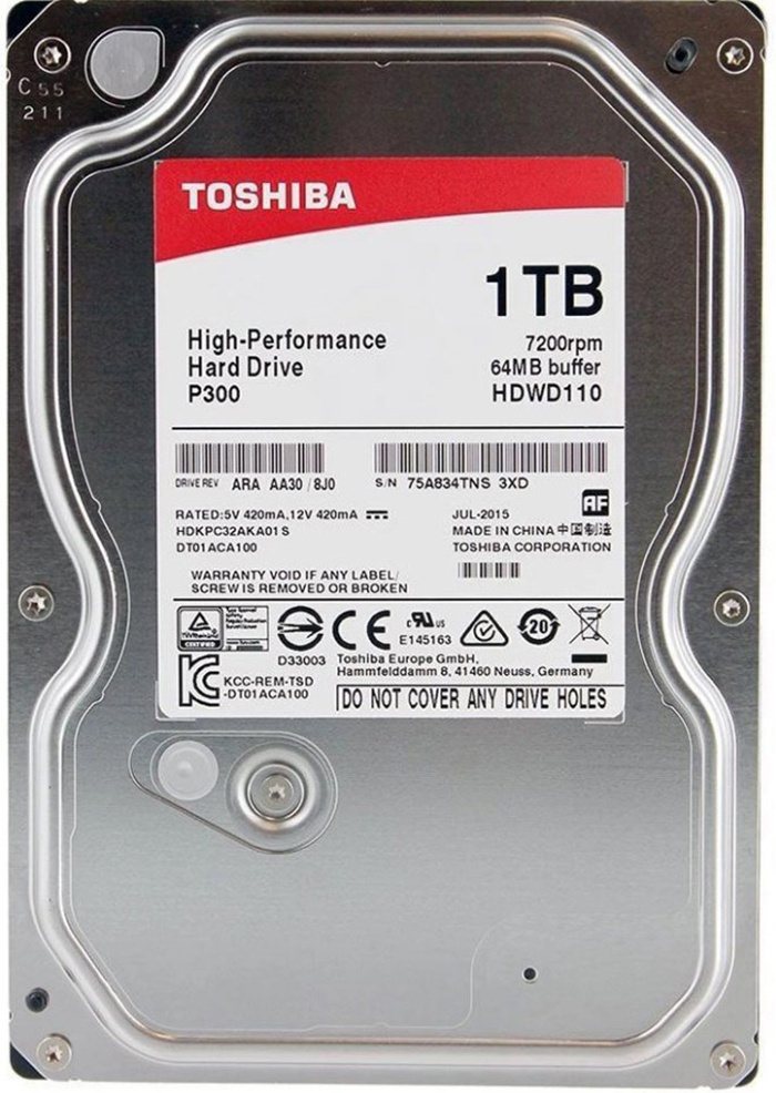 Toshiba 1 ТБ Внутренний жесткий диск (HDWD110UZSVA)  #1