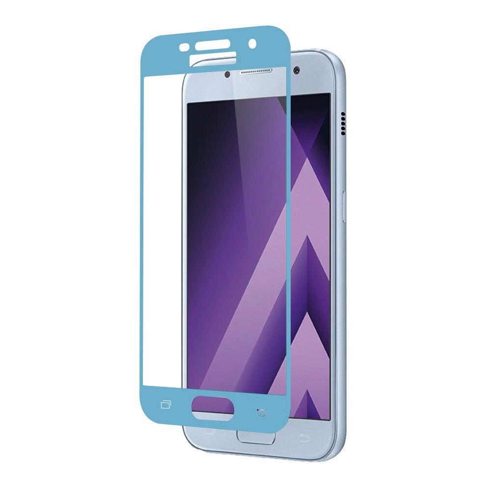 Защитное стекло для Samsung Galaxy A5 2017 голубое #1